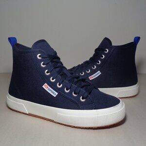 Superga Size 9.5 M / 2750 MID COTTON / Navy Blue / Sneakers New Men's Shoes